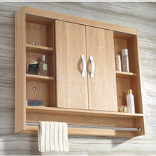 Creative LDF Armadio In Legno A Specchio Nascosto A Parete A Doppia Porta Mobile Da Cucina Bagno Balcone Con Portasciugamani Luci A Led