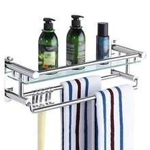 NHLBD Mensola da Bagno, mensola portaoggetti - Doccia Rack Standing Compatto Rack di stoccaggio in Acciaio Inox for Il Bagno con Un Asciugamano su ferrovia (Formato: 60cm) partizione Bagno