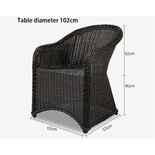 Tavolo in vimini in rattan mobili in patio e set sedia, Divano angolare da giardino Set Arredamento per esterni Mobili da giardino Mobili da giardino Set Patio Conservatorio Indoor Tavolino da caffè P