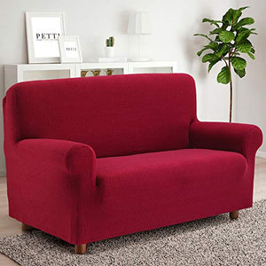 PETTI Artigiani Italiani Copridivano Elasticizzato e Copripoltrona Disponibile per Poltrone, 2,3 e 4 100%, Made in Italy Bordeaux, 2 Posti (120 a 160 cm)