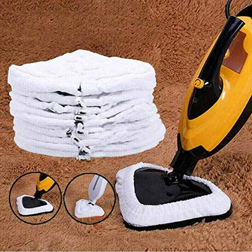 SSAYY Spray Mop 6 Pz Riutilizzabile Bianco in Microfibra Universale Triangoli Pad Steam Mop Pad Stuoie per Steam Floor Mop Steamer Strumenti per La Pulizia della Casa