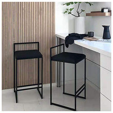 YHNMK Sgabelli da Bar,Sgabelli Alti, Seggiola Moderne Minimaliste in Metallo Casual, Poltrona per Colazione con Poggiapiedi, Seggiole da Cucina, Sgabelli da Bar