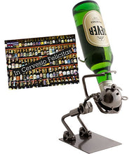 Brubaker, struttura portabottiglie in metallo, design "Funny Drinker”, per vodka o liquore korn, con biglietto d'auguri (lingua italiana non garantita)