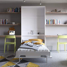 SMARTBett Letto a Scomparsa Basic Letto Ribaltabile Letto a Muro (90x200 Verticale, Bianco)