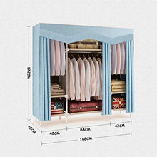 LyMei Armadio Guardaroba Armadio Pieghevole in Acciaio Portatile Pieghevole, Soggiorno Camera da Letto Vestiti Storage Organizer Guardaroba Rivestimento in Tessuto Lavabile,C