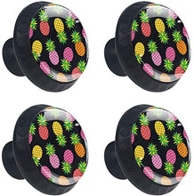 Rosa Giallo Corallo Ananas Nero Pomelli per Porta Set di 4 Pomelli per Mobili Manopole per Cassetti Cucina Armadio Vetro