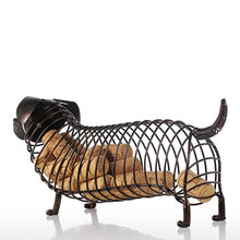 Tooart Wine Cork Holder, Contenitore per Vino Cork in Ferro Bassotto, Marrone, 13,8 * 4,7 * 5,9 Pollici
