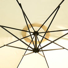 Outsunny Ombrellone Decentrato Parasole Protezione UV Giardino Poliestere e Alluminio Diametro: 3m Beige