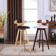 BDLYZ Yxsd Bar Stool pranza Sedia con Schienale e poggiapiedi Naturali Gambe in Legno massello con attenuato Pad Designer contemporanea for Office Lounge Pranzo Cucina