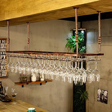 FAFZ Portavini Portabicchieri da Vino Rosso da Appendere, Portabottiglie da Soffitto in Metallo Regolabile, Espositore da Bar con Portabicchieri Alto (Size : 90cm)