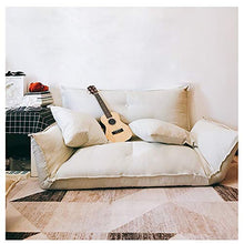 HongTeng Divani Tatami Lazy Couch Multicolor Bean Bag Doppio Divano Pieghevole Camera da Letto Balcone bay Window Coppia Comfort Chair Regalo Due Cuscini 104 × 57 cm (Color : Beige)