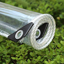 SHIJINHAO Telo Impermeabile Esterno Cancella incatramata 0,35 Millimetri PVC Impermeabile Heavy Duty Trasparente 400gsm Tarp Copertina con Occhielli Resistenza allo Strappo di Campeggio Esterna