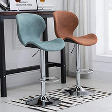 M-YN Sgabelli da Bar Sgabelli da Bar Regolabile Barra d'Acciaio Sgabelli di casa Colazione Bancone Cucine Bar Sgabelli con poggiapiedi ergonomici & Sedili (Color : Blue)