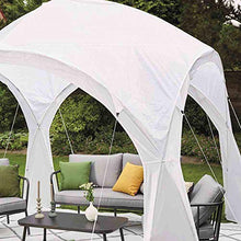 Siena Garden Gazebo Roma, Tenda per Eventi, 3,2 x 3,2 m con Struttura in Fibra di Vetro, Colore Bianco