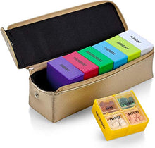 Scatola di pillola, scatola dell organizzatore della pillola settimanale, distributore di pillola della scatola di immagazzinaggio, scatola di dosette, scatola di vitamine, scatola di pillola portatil