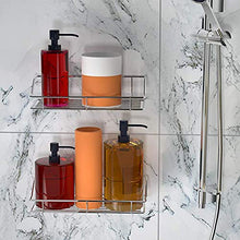 Mensola da bagno a ventosa per doccia a parete, con supporto autoadesivo, senza forature, organizer da cucina