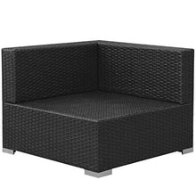 Festnight Divano Modulare da Esterno in Polirattan,Lettino Prendisole da Giardino Reclinabile Polirattan,Set Divano Letto Modulare a 2 Posti da Giardino in Polirattan Marrone