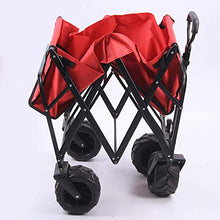 Carrello da Giardino, Carrello Pieghevole Portatile Resistente, con Cestino Oxford Adatto per Shopping E Parco Picnic, Gita in Spiaggia E Campeggio, Rosso