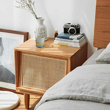 XJ Jia Xing Comodino, Solidi Domestici Semplice Legno Luce Comodino Creativo Semplice Camera di immagazzinaggio del Rattan Comodino comodini Camera da Letto