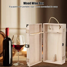 Portabottiglie per Vino, Scatola per Vino Rosso, Portatile 2 Bottiglie retrò Vintage per Ufficio casa