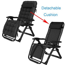 SHUAIIJUAN Sedia per il tempo libero domestico Sedia da giardino Zero Gravity reclinabile Sedile for rilassarsi all'aperto Patio Sdraio reclinabili Sedie estraibile regolabile capo del cuscino Max.150