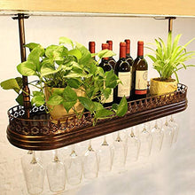 YWYW Portabicchieri in Legno massello Stile Europeo Portabicchieri in Vetro rovesciato Portabicchieri in Vetro da Tavolo Creativo da Appendere (Dimensioni: L80 * W28CM)