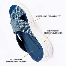 Pantofole estive, Ciabatte da Spiaggia, Sandali con Plateau, Sandali con ortesi Incrociati Elasticizzati Sandali Casual Slip-on Comfort e Supporto per Le Donne Beach Summer37