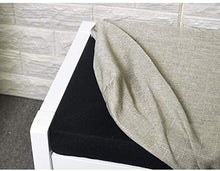 YANG Cambio di Scarpe Panca Shoe Rack Imbottito Poggiapiedi Sedile Pouf in Legno ottomano con Copertina in Lino Estraibile, Carico Massimo 200kg, 85x30x41CM