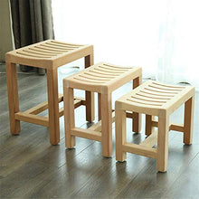 Sgabello da Doccia Sgabello da Bagno in Legno massello Sgabello da Bagno Anti-corrosione, Antiscivolo, Impermeabile e Non Verniciato Sgabello da Bagno Confortevole e Sicuro per Uso Interno ed Esterno