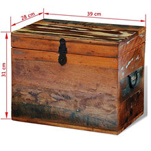 XINGLIEU Baule portaoggetti Marrone, Baule portaoggetti in Legno, Tavolo supplementare, 39 x 28 x 31 cm