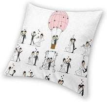 Ramells Housse de Coussin rectangulaire 18x18 pouces Housse de Coussin carrée de Haute qualité en Lin respirant Contton Line Matériaux Housse de Coussin à Carreaux