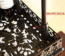 Alqn Retro soffitto in metallo Portabottiglie Portaoggetti Calice da vino Calici Portabottiglie Appeso Bicchiere da vino Bar Decorazione Espositore (Nero) Bar Sala da pranzo Mobili,120 × 35 centimetr
