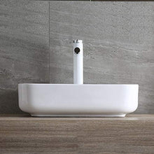 Yxx max -Lavabo Piazza Bianco Contro Parte Superiore del Bacino Bagno Ceramica Art Bacino delle Famiglie Guardaroba Basin (Senza Rubinetto) -50x40x14cm Lavandino del lavabo