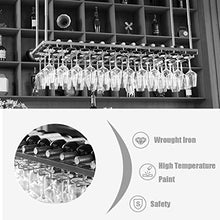 zxcvb Portabottiglie Portabottiglie Rovesciato in Metallo Nero Industriale ， Porta Stelo per Soffitto Sospeso ， Applicazione per Decorazione Regolabile in Altezza