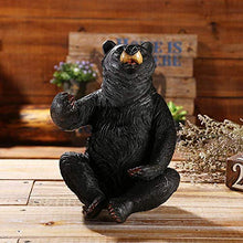LHQ-HQ detentore dell'animale Bottiglia di Vino, Vino Cabina Resina Cabina Singola visualizzazione Bottiglia, Stabile, Forma Orso Nero, 8.4 * 8.2 * 10.4 in