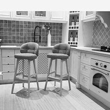 Yxsd Brown Bar Stool Pelle Pranzo Sedia Naturali Gambe in Legno massello con Cuscino Progettista dell'unità di Elaborazione contemporanea for Office Lounge Pranzo Cucina