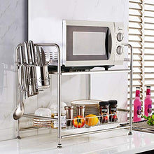 LYM &ripiano di stoccaggio Scaffali da Cucina in Acciaio Inossidabile, ripiano condimento Scaffale for Forno a microonde unità di scaffalatura Multifunzione Scaffale di Finitura