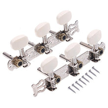 SaySure - 2 Classical Guitar Tuning Pegs Keys Nickel And Plastic Machine