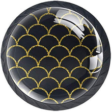 Coda a sirena glitterata Pomelli per Porta Set di 4 Pomelli per Mobili Manopole per Cassetti Cucina Armadio Vetro