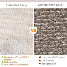 Cool Area Tenda a Vela Triangolo Rettangolo 3 x 3 x 4.2 Metri Protezione Raggi UV, Vela Ombraggiante Resistente e Traspirante per Giardino Balcone Terrazza, Crema