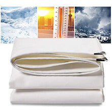 MTYLX Tela Cerata Multiuso per Esterni, Protezione Solare Impermeabile in Tela Bianca Resistente Agli Strappi Anti-Uv per Impieghi Gravosi 500 G/M²,un,4X4M