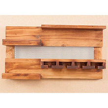 WZHZJ Disegni Floating Wine Shelf e Glass Rack Set in Legno di Pino Rustico Fatto a Mano