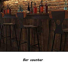 Zhangmeiren Sgabello da Bar Sedia da Colazione Sgabello Alto E Cuscino Seduta Schienale Sedia da Bar retrò Nera