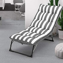 LINGZE Lettino Prendisole, Patio da Giardino Portatile con Sedia Relax reclinabile con Imbottitura Spessa