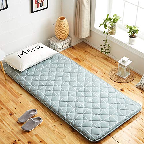 Materasso Pieghevole Spessore 6 cm Pieghevole futon Soft Spessore Giapponese dormitorio Mattress Pad Dormire Tatami Tappetino Risparmio di Spazio (Color : Olive Green, Size : 90x190x6cm)