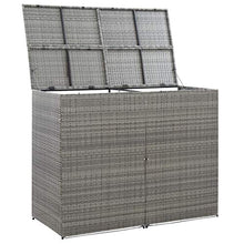 Ausla Copribidone per Spazzatua Polyrattan, Copribidone Doppio Spazzatura Antracite, 153x78x120cm