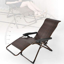 YQZ Sedia Pieghevole reclinabile in Rattan, Sedia Relax regolata con poltrone poggiapiedi, Poltrona da Esterno con Struttura in Alluminio per Giardino, Patio, Spiaggia