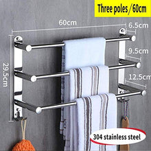 Portasciugamani In Acciaio Inox Flessibile Regolabile Da 50 A 90 Cm 3 Cravatte Braccio Portasciugamani Appendiabiti Da Parete Per Bagno Fisso 60 cm