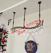 Supporto per bicchieri da vino a sospensione Mensola per calice, porta bicchieri per vino Portabicchieri per vino rosso da appendere Supporto per calice capovolto per bar cucina di casa, ferro battu