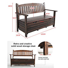 panchine portaoggetti da esterno in legno Deck Box per mobili da giardino, Park Lawn Balcony Portico Panchina da giardino con ripostiglio, Sedia da banco resistente all'acqua per 2-3 persone